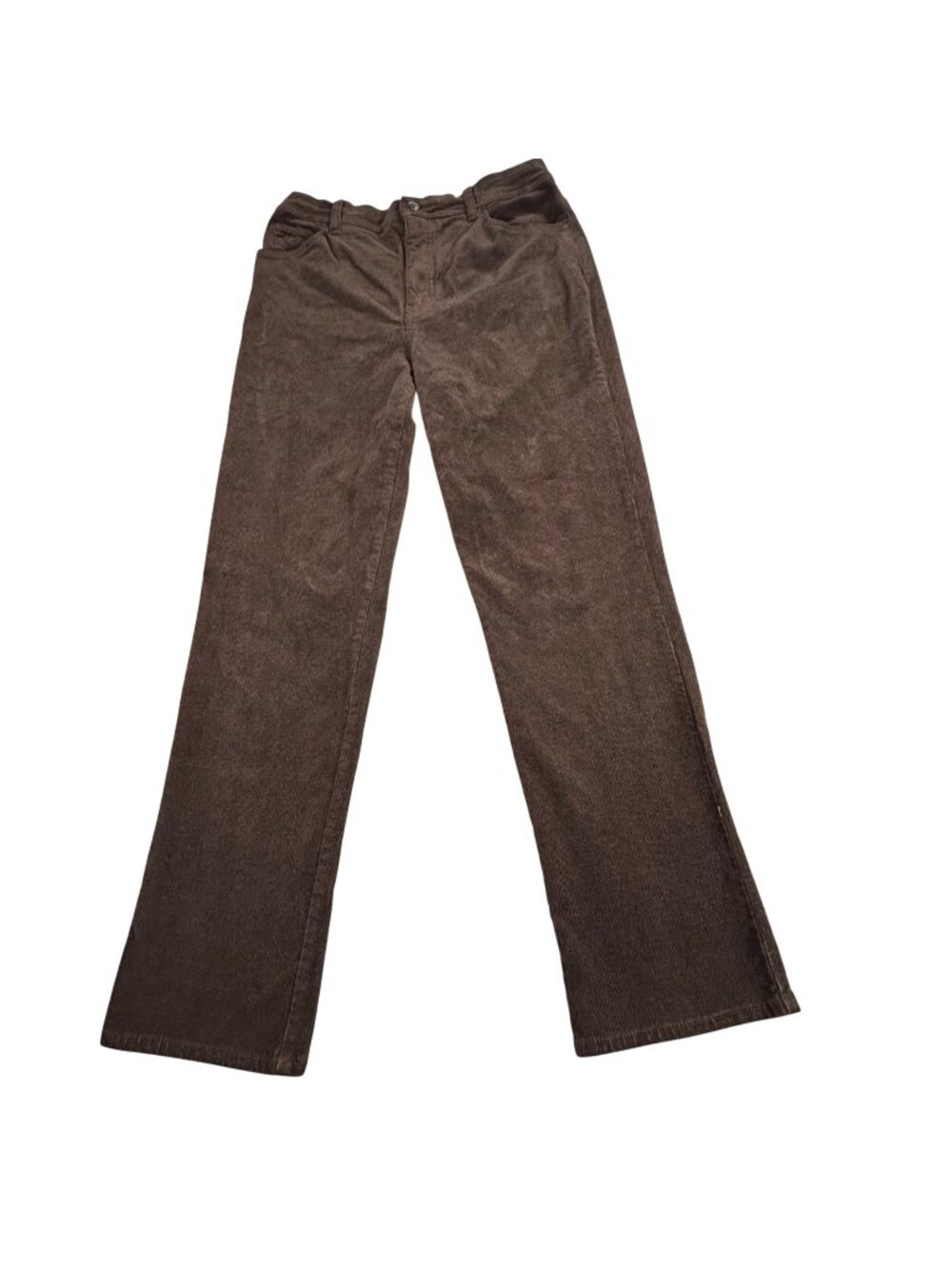 Gloria Vanderbilt Brown Corduroy Pants Women's Size 10 Cotton Blend Straight Leg